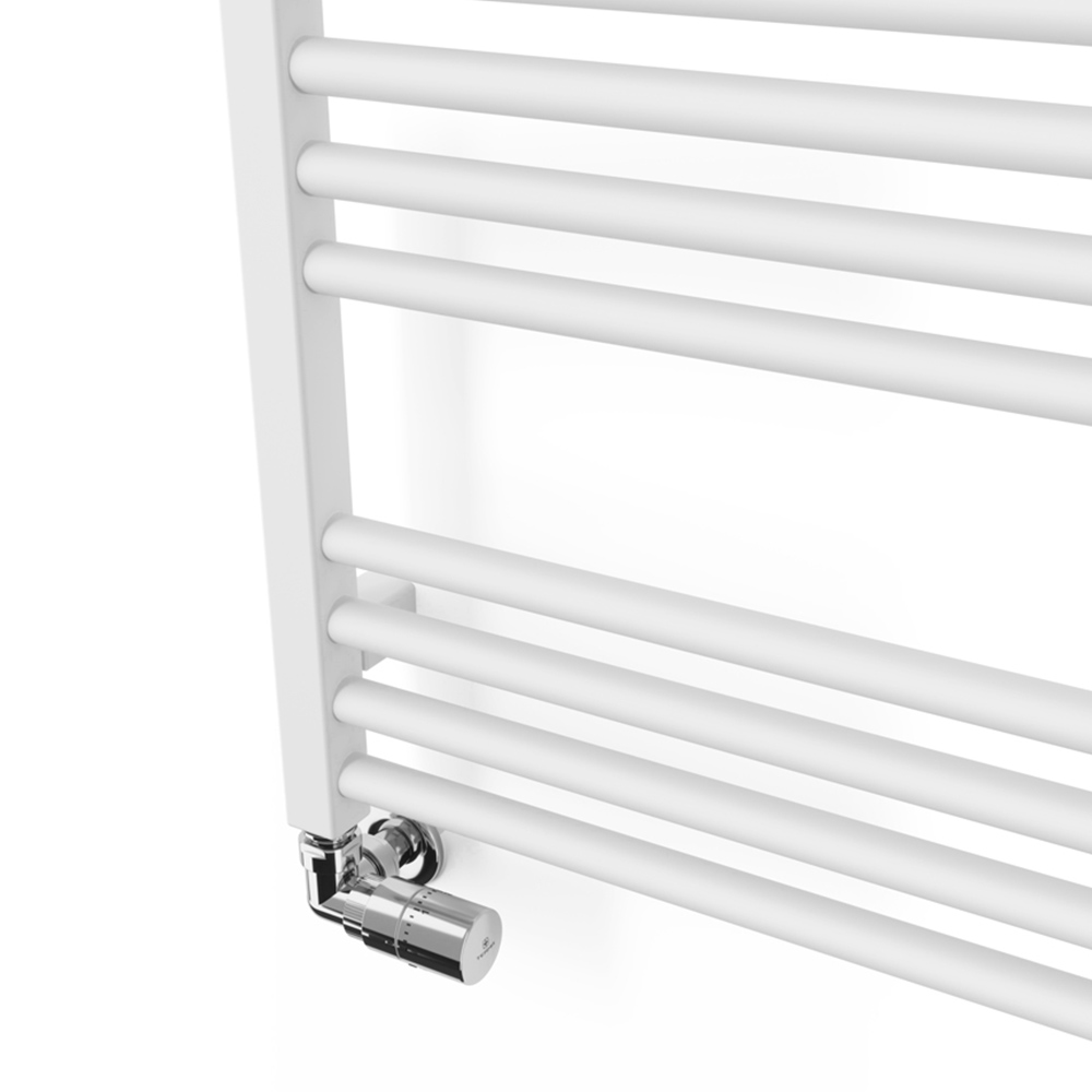 Terma Fiona 200BTU Soft Matt White Heated Towel Rail 1380 x 500mm Image 3