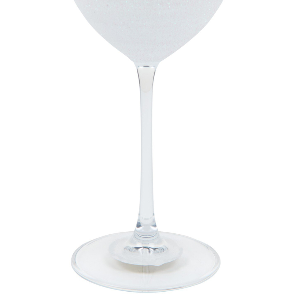 Wine Glass with Xmas Scene White Image 5