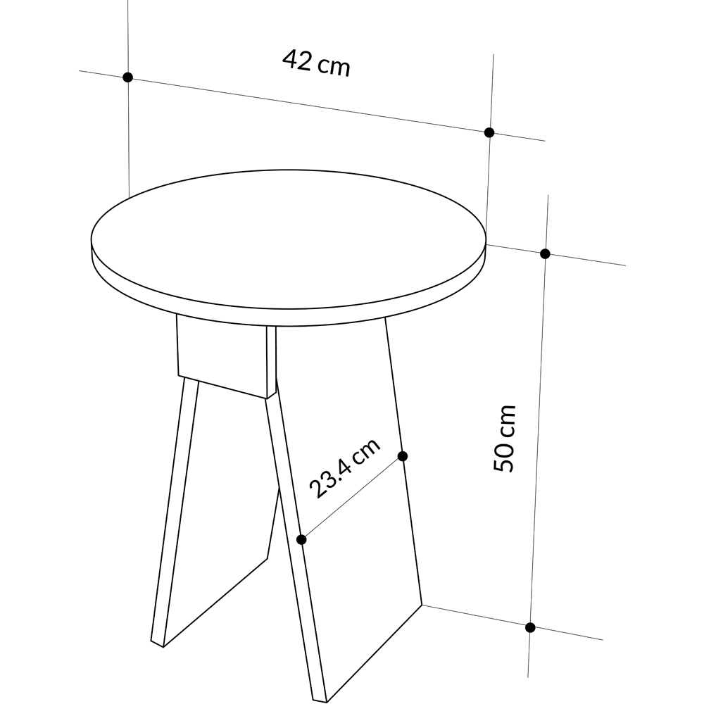 Decortie Chen Round Side Table with Gold Marble Effect Sculptural Base Image 7