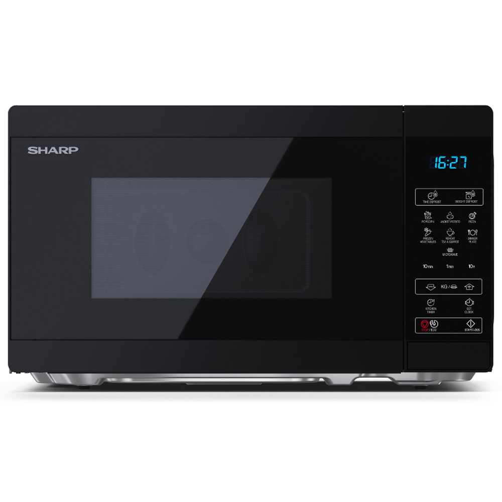 Sharp Black 20L Solo Electronic Control Microwave 800W Image 1