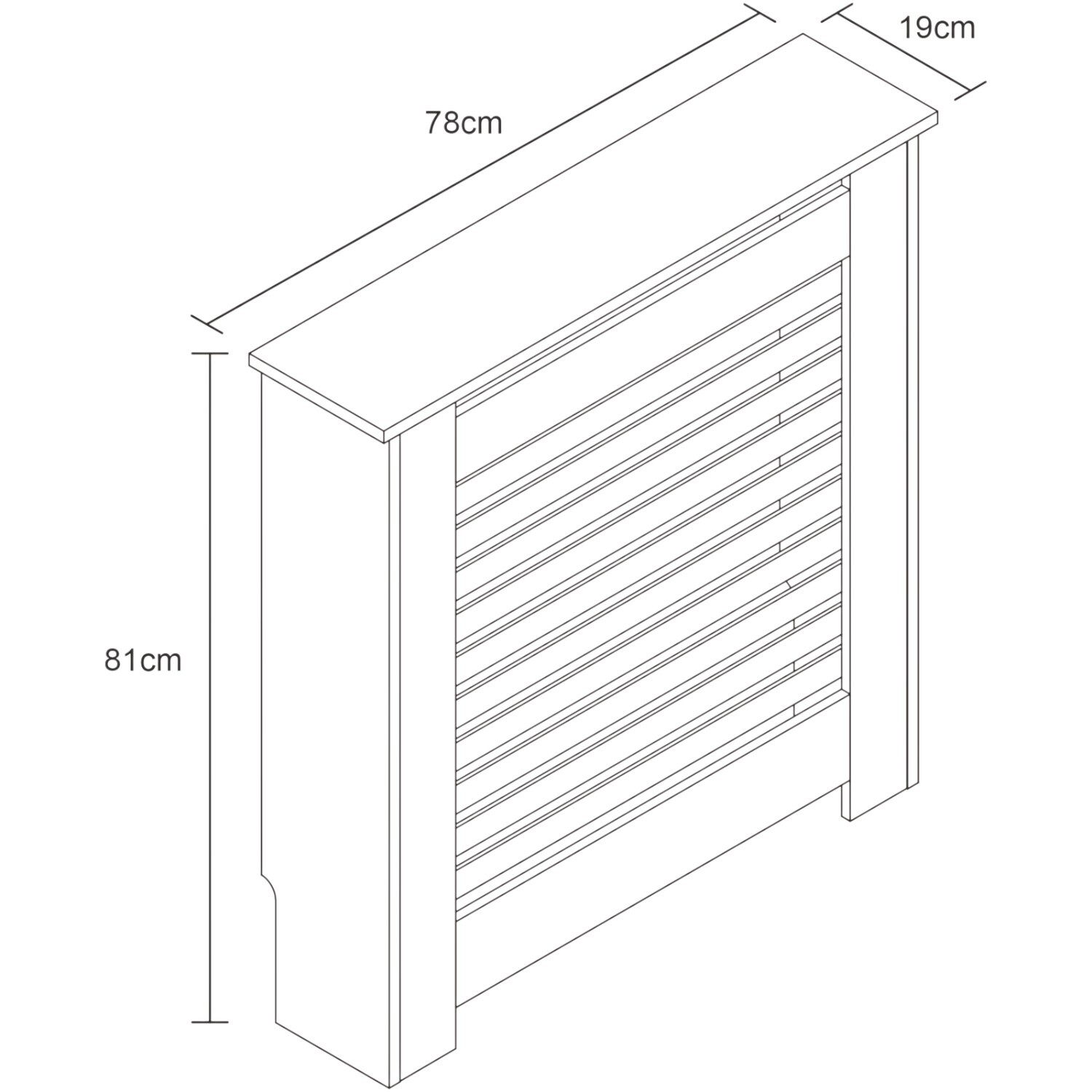 Contemporary Radiator Cabinet White Mini Image 7