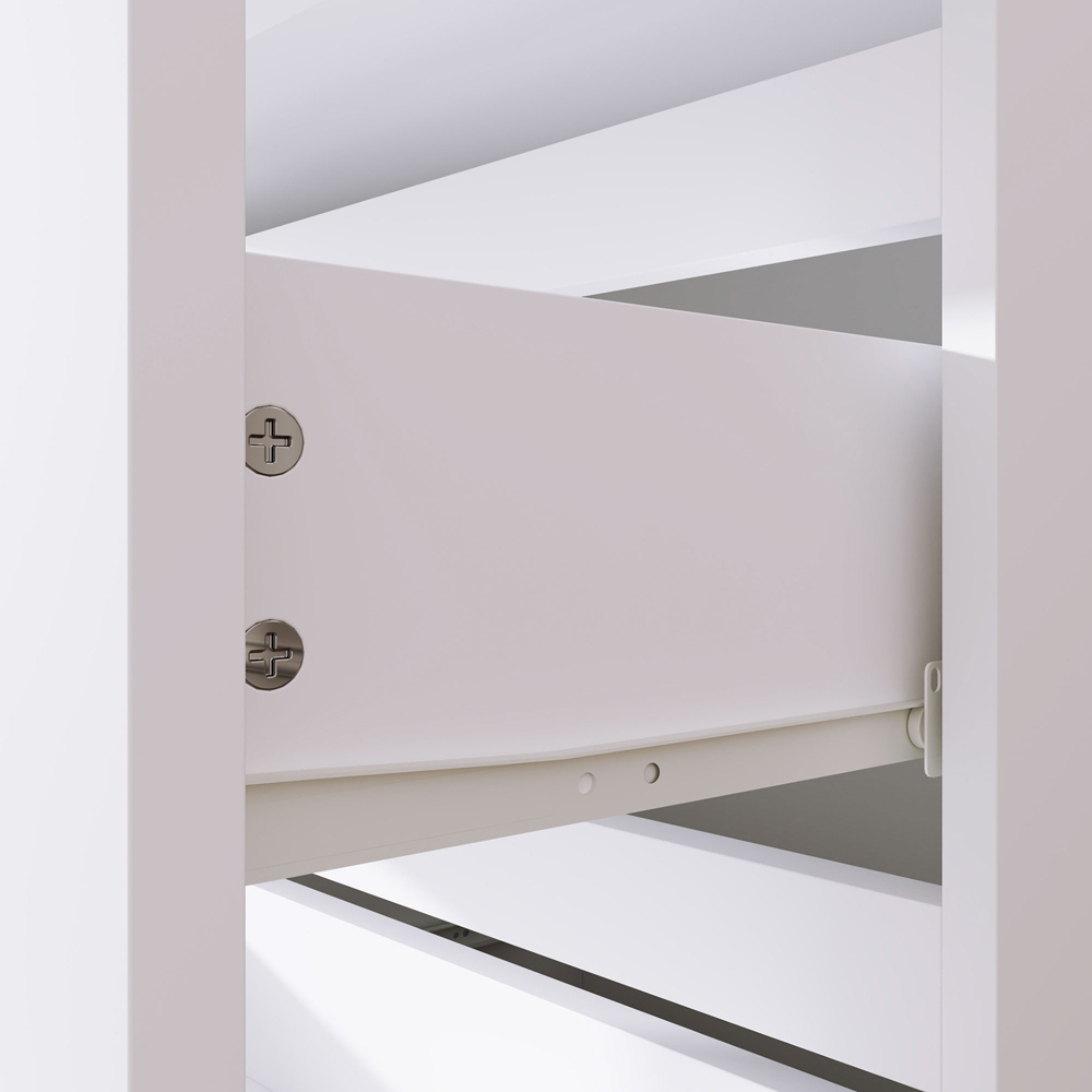 Portland 4 Drawer White Chest of Drawers Image 3