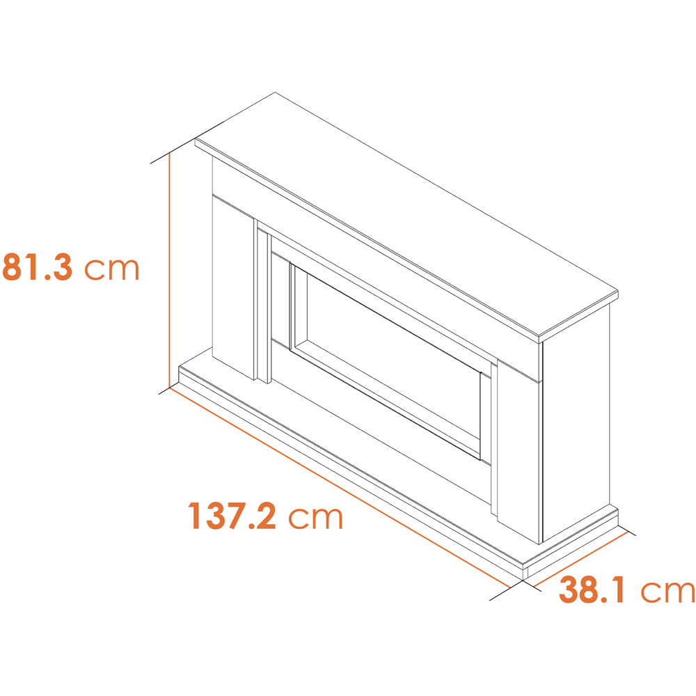 Acantha Arona White Marble Electric Fireplace Suite 54 inch Image 9