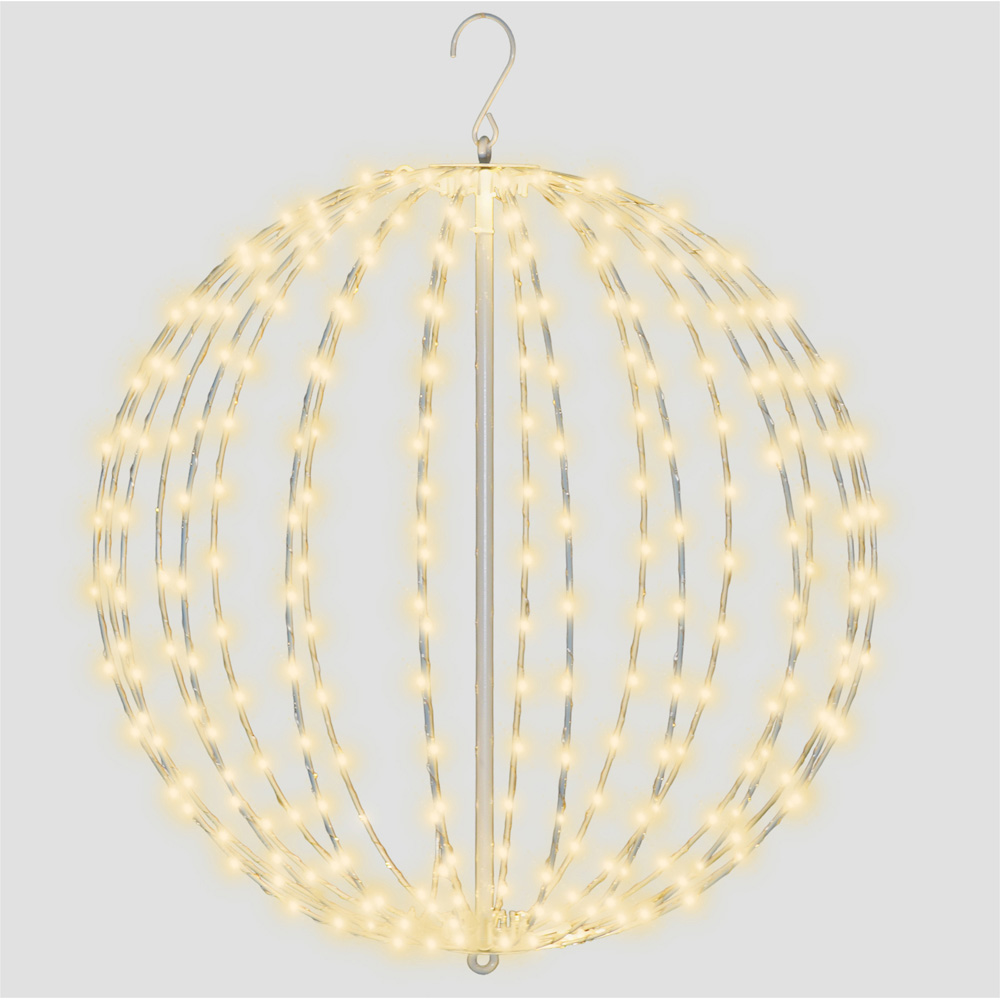 Xmas Haus LED Warm White Metal Hanging Ball 50cm Image 2