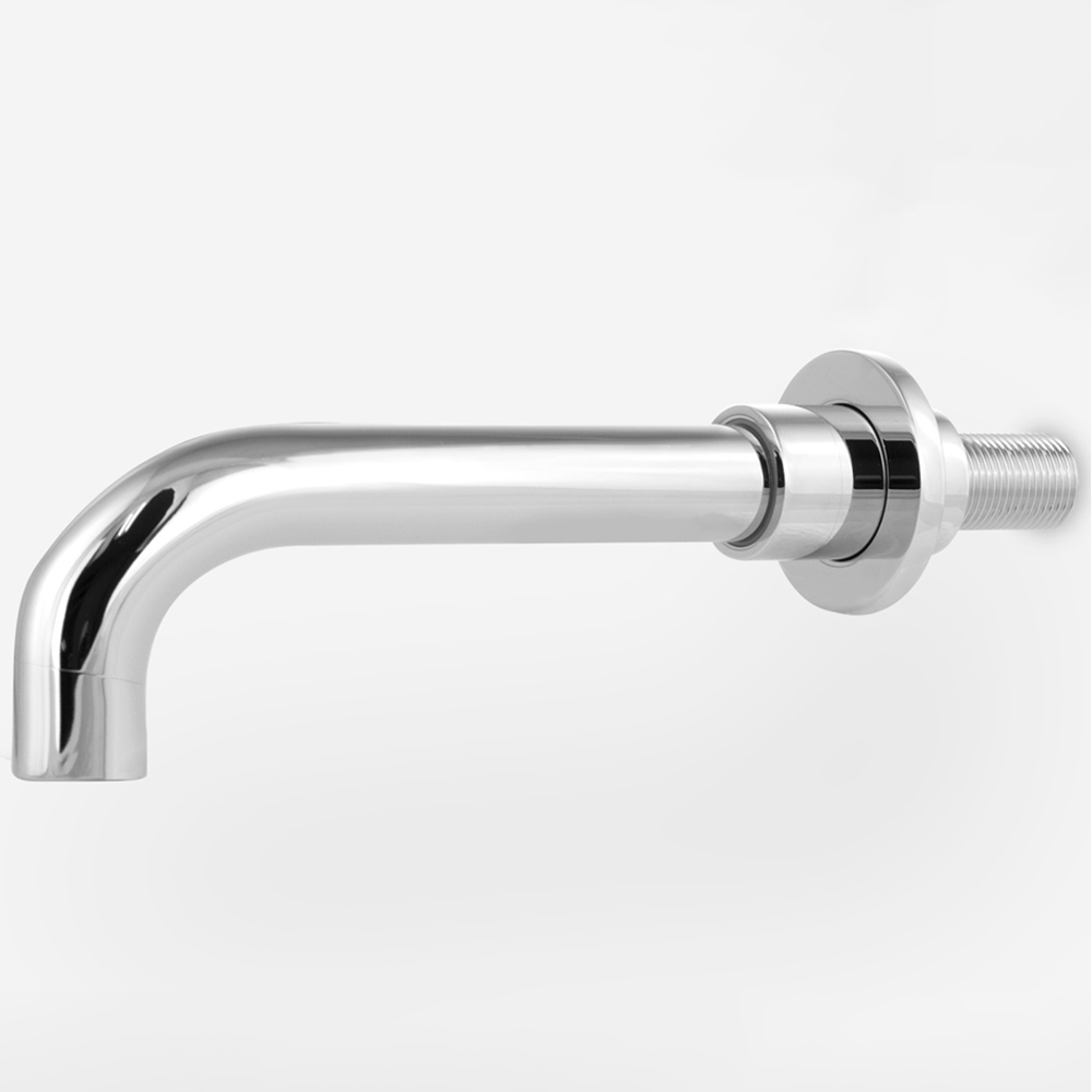 Nes Home Remy Chrome Round Wall Mounted Bathroom Basin Tap Image 2