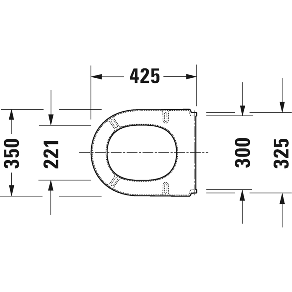 Duravit Starck 3 White Toilet Seat and Cover 370 x 436mm Image 2