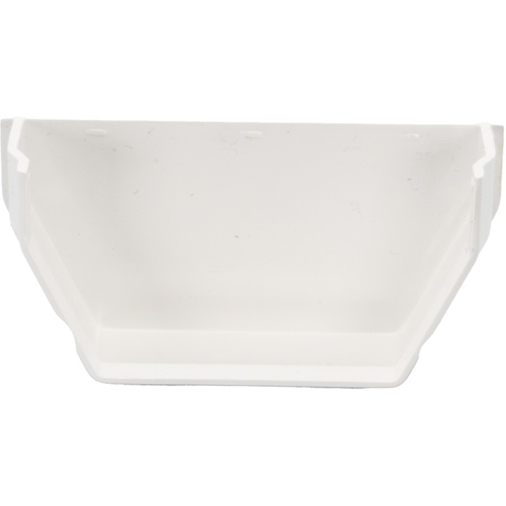 FloPlast Square Gutter Internal Stop End White 114mm Image 2