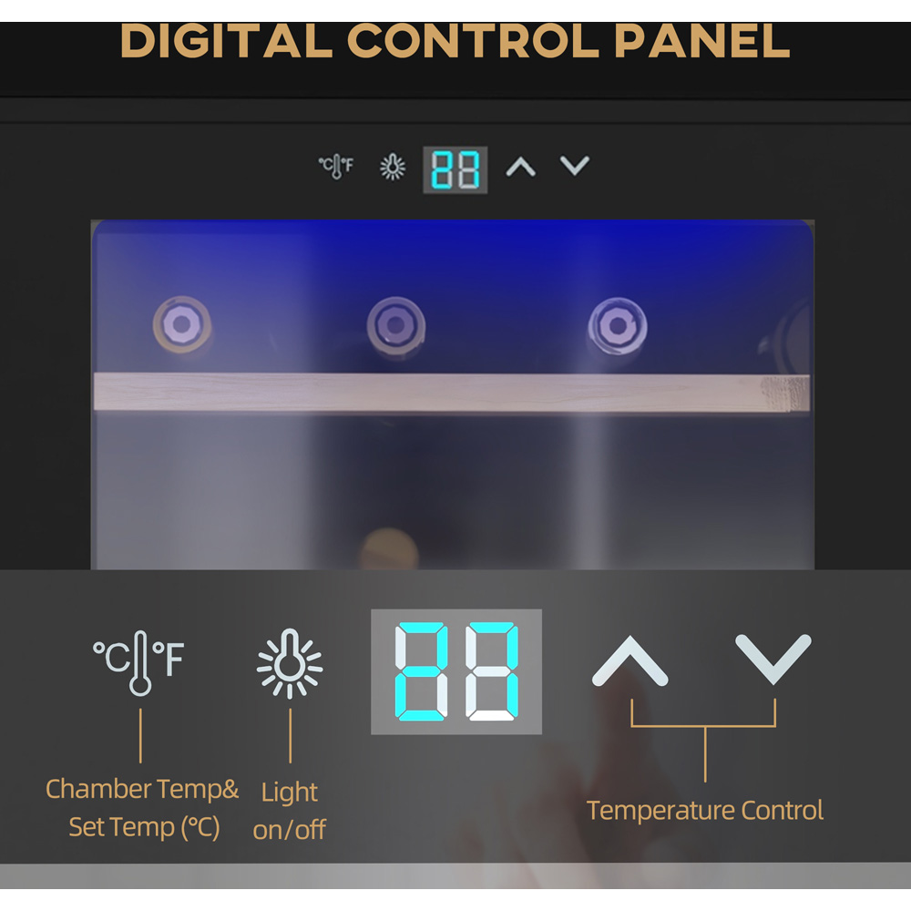 Portland 800-150V70 Black 24 Bottles Freestanding Wine Fridge 65L Image 6