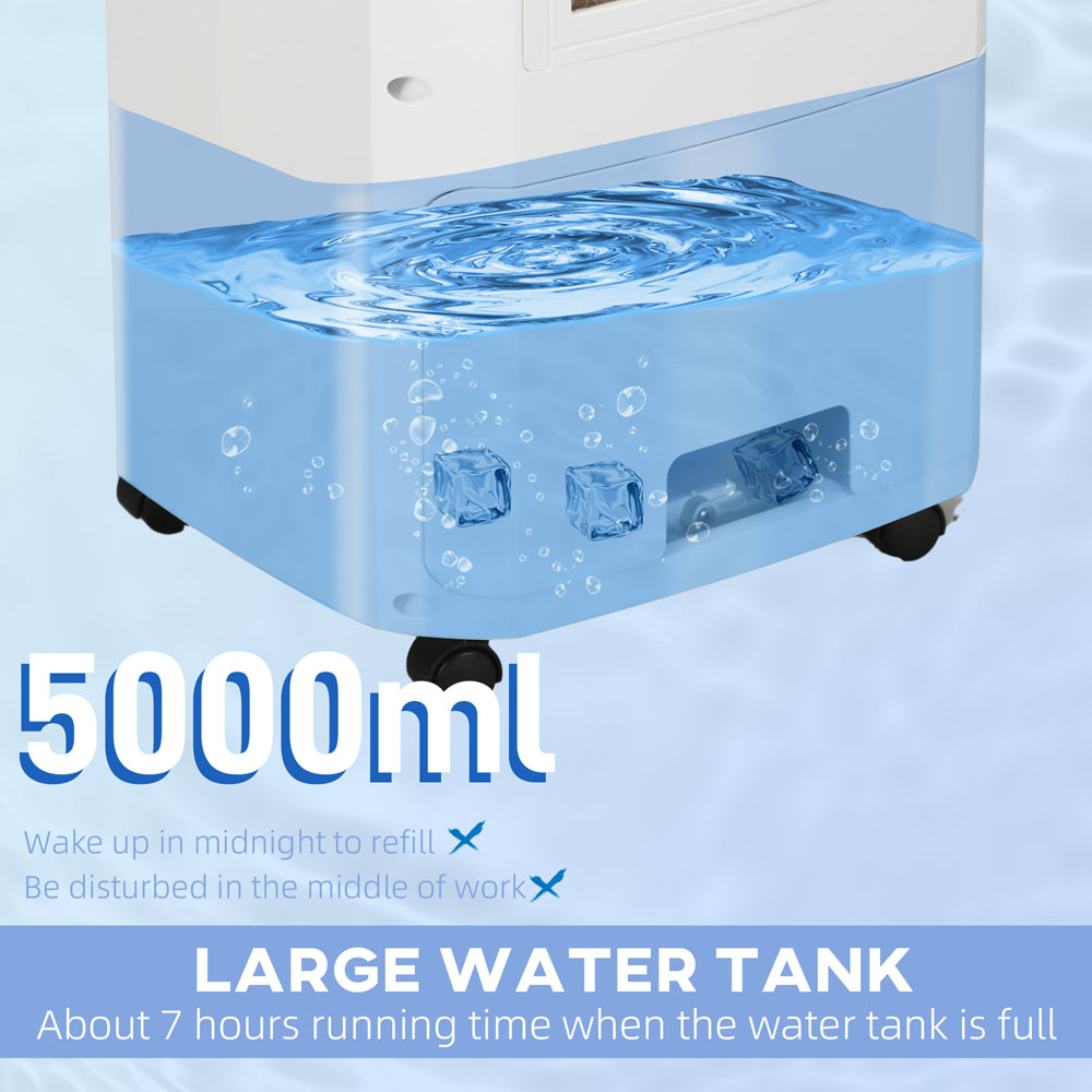HOMCOM White Portable Air Cooler with Humidifier Image 4