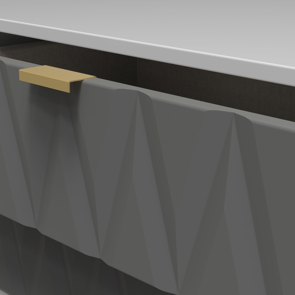 Crowndale Diamond 4 Drawer Matt Shadow and Grey Chest of Drawers Image 5