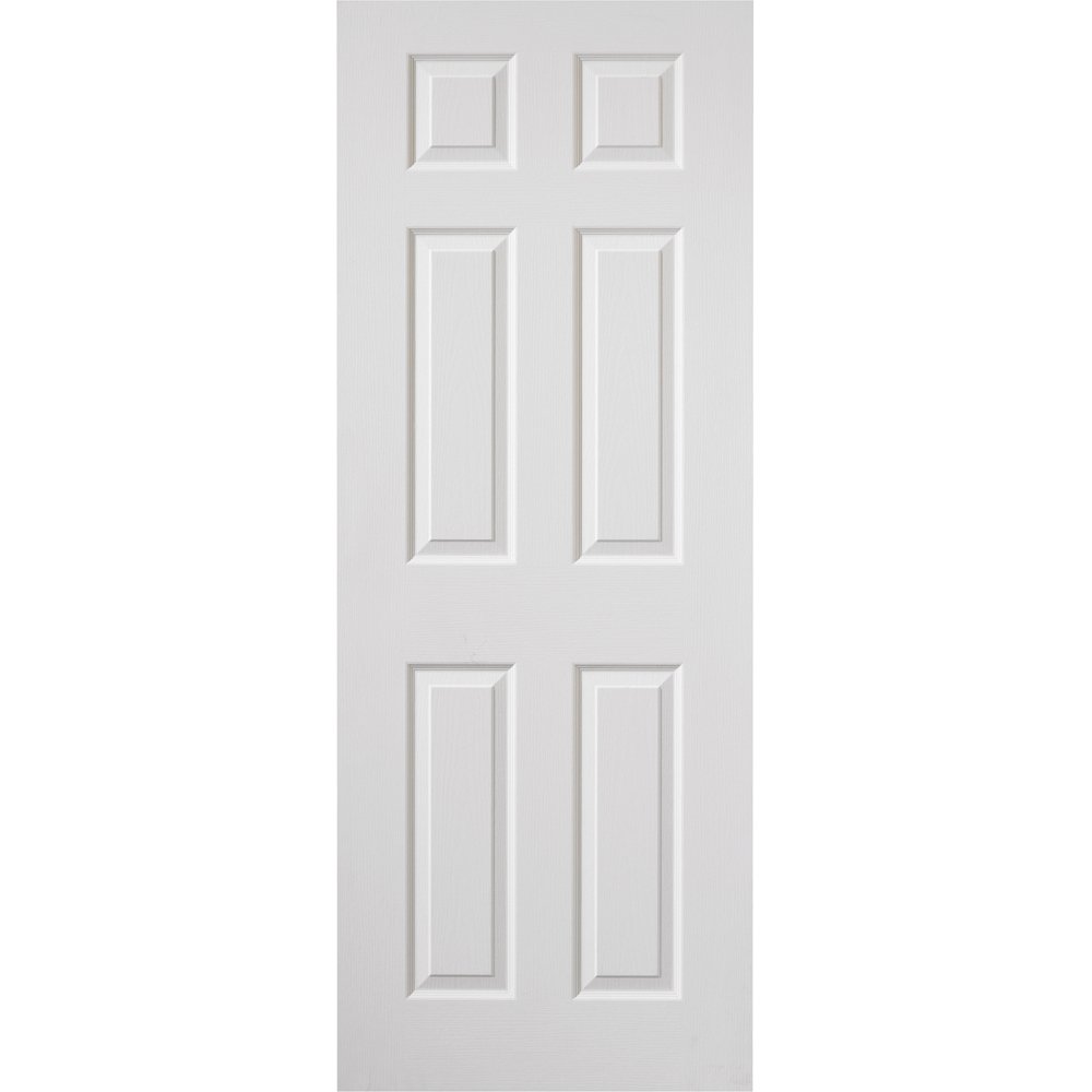 JB Kind Classic Colonist Grained White Moulded Primed Internal Door 204 x 726mm Image 1