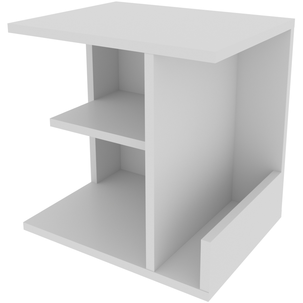 Decorotika Karamira 3 Shelf White Bedside Table Image 5