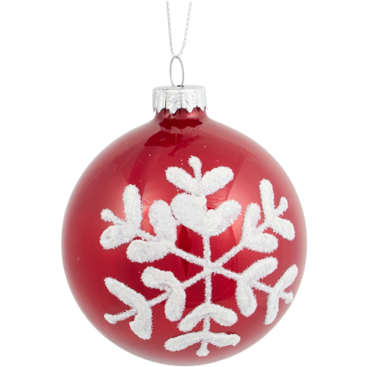 Ruby Red Winter Frost Bauble Image 4