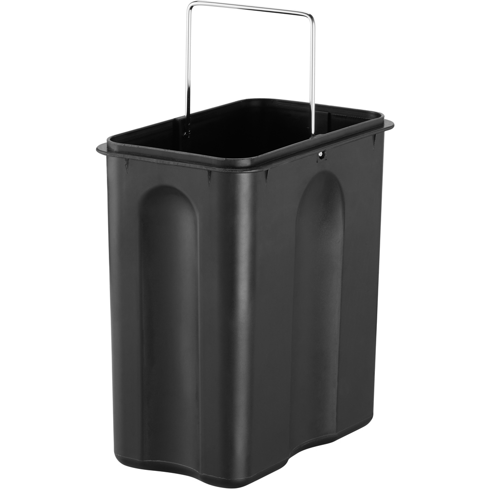 Black + Decker Slimline Soft Close Matt Black Pedal Bin 5L Image 3