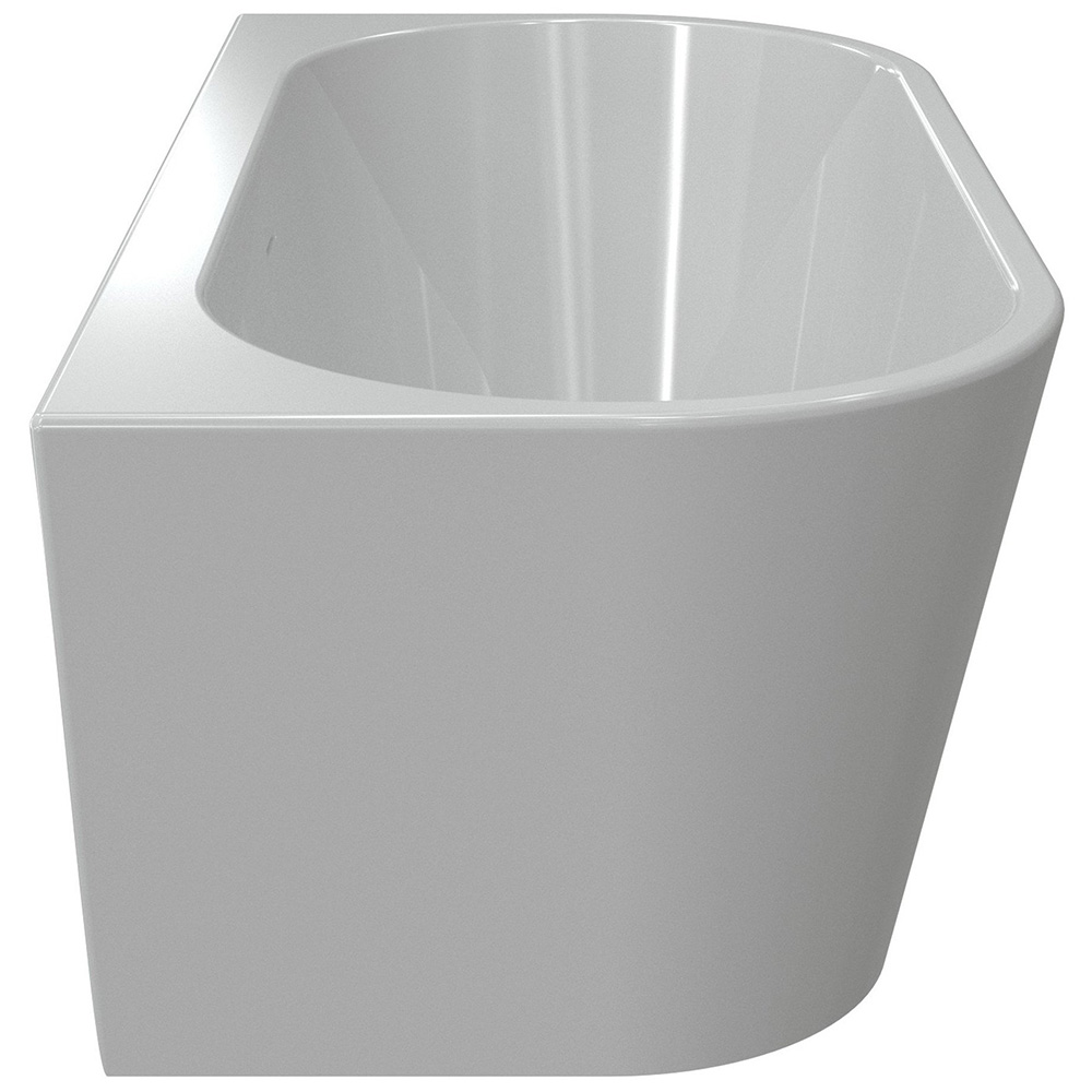Bathstore Corsica White Back to Wall Double Round End Freestanding Bath 1700 x 750mm Image 4