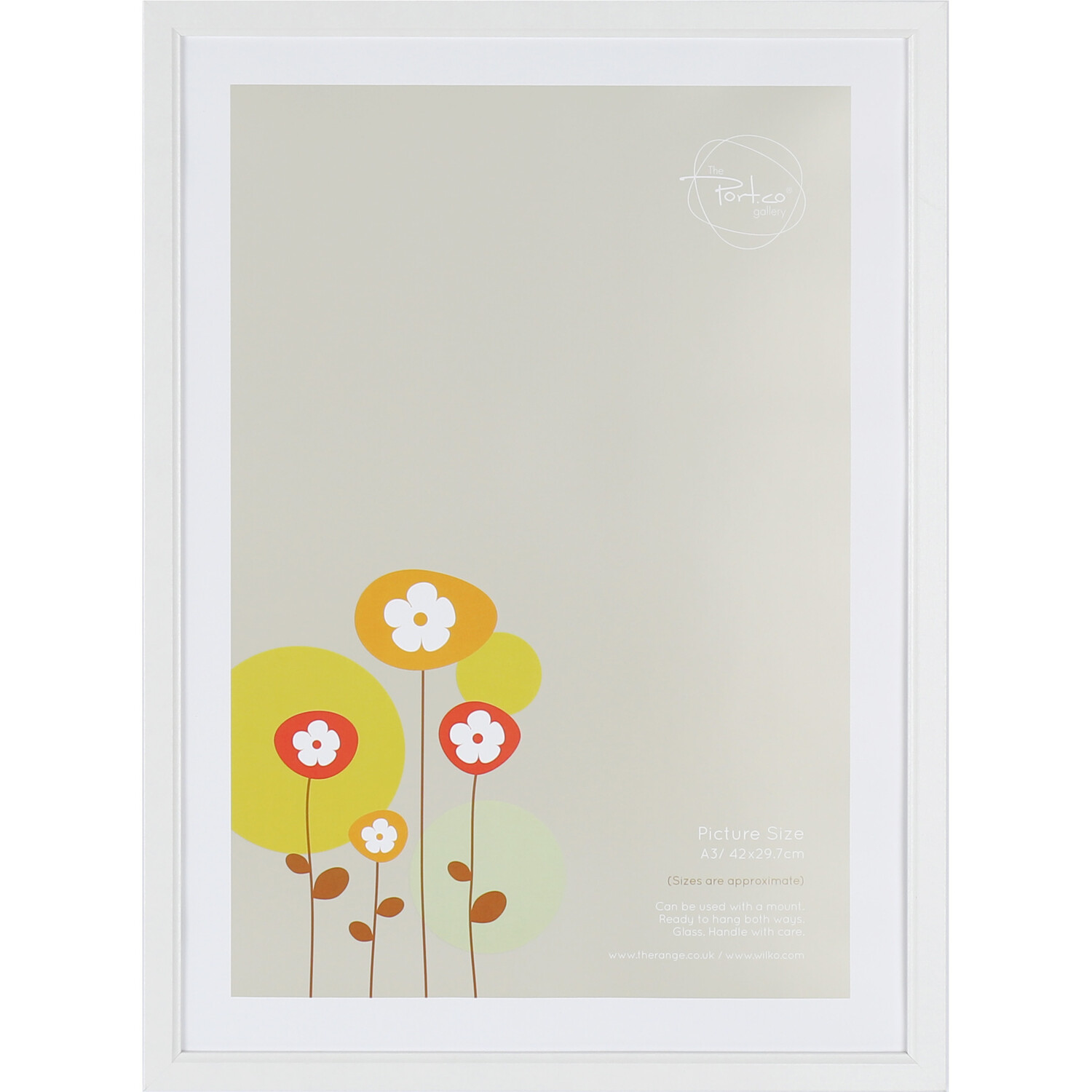 Ridged Photo Frame - White / A3 Image 1