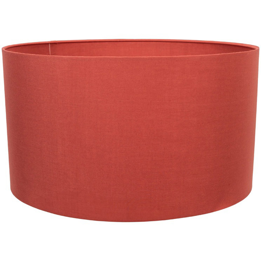 ValueLights Reni Rust Red Fabric Medium Drum Lamp Shade Image 1