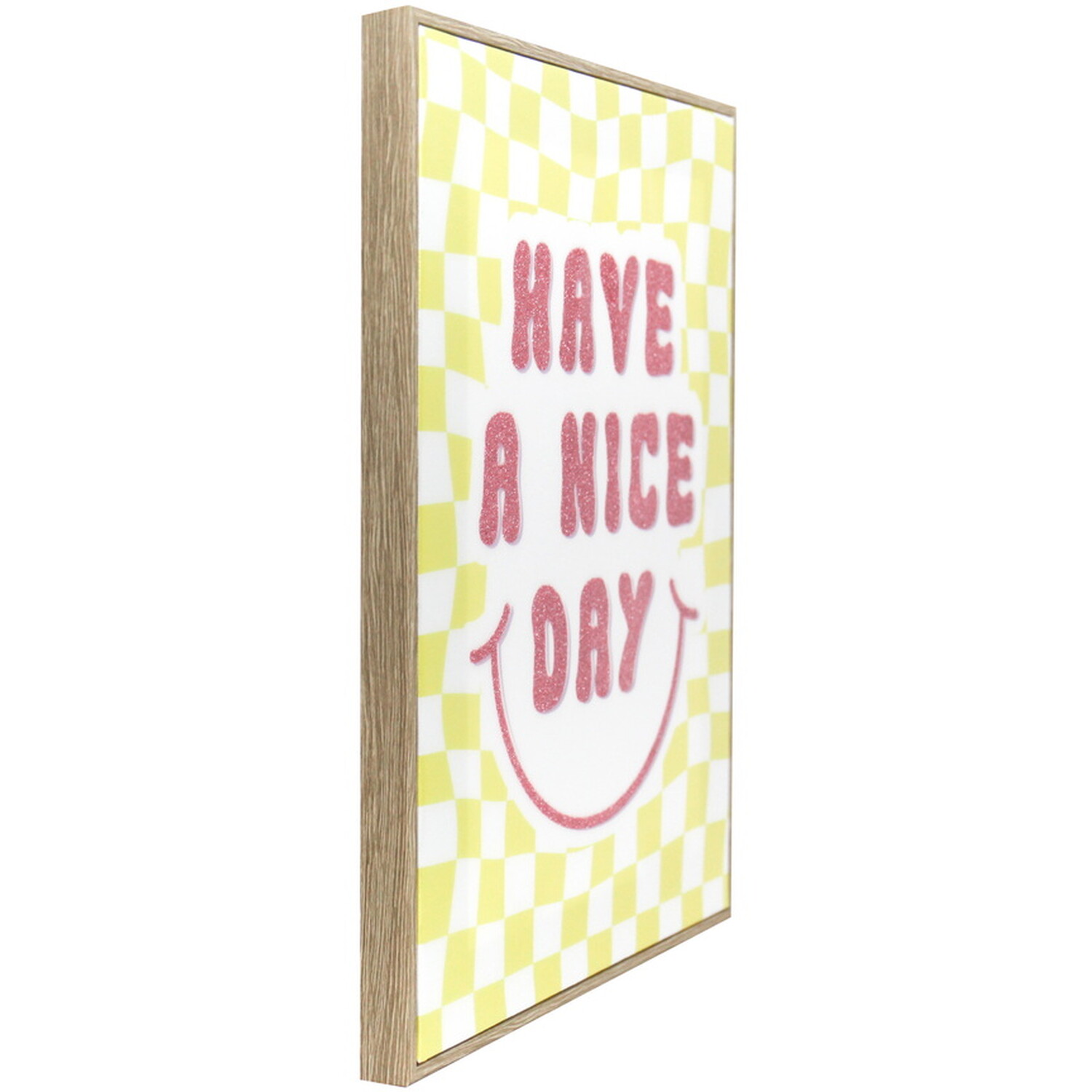 Groovy Checked Phrase Framed Art - Multicolour Image 2