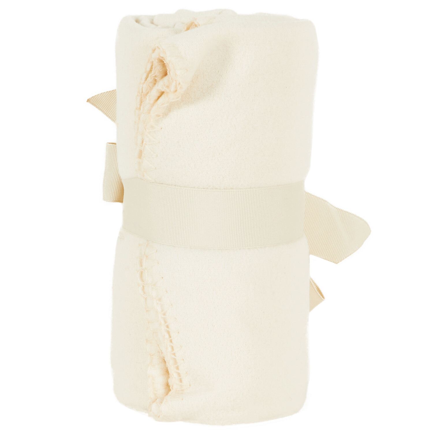 Essential Fleece Plain Throw - Natural Image 2