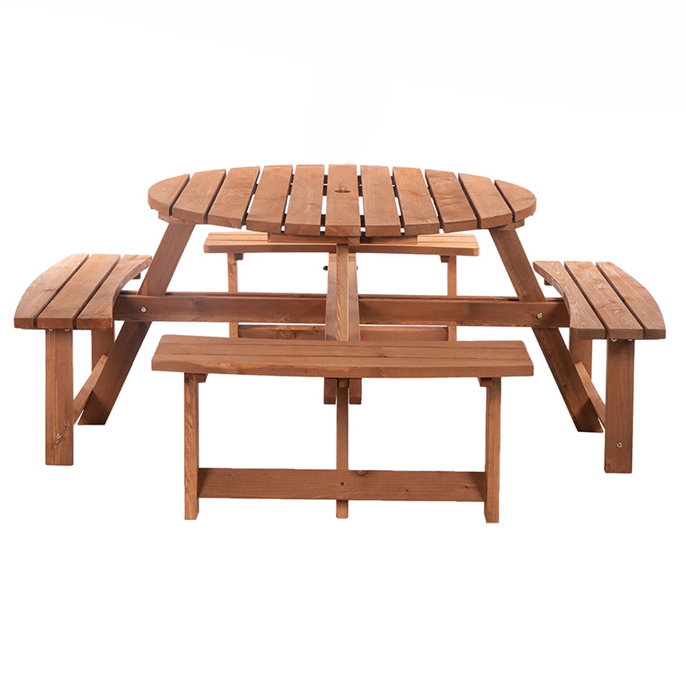 Outsunny 8 Seater Bench Table Set Image 2