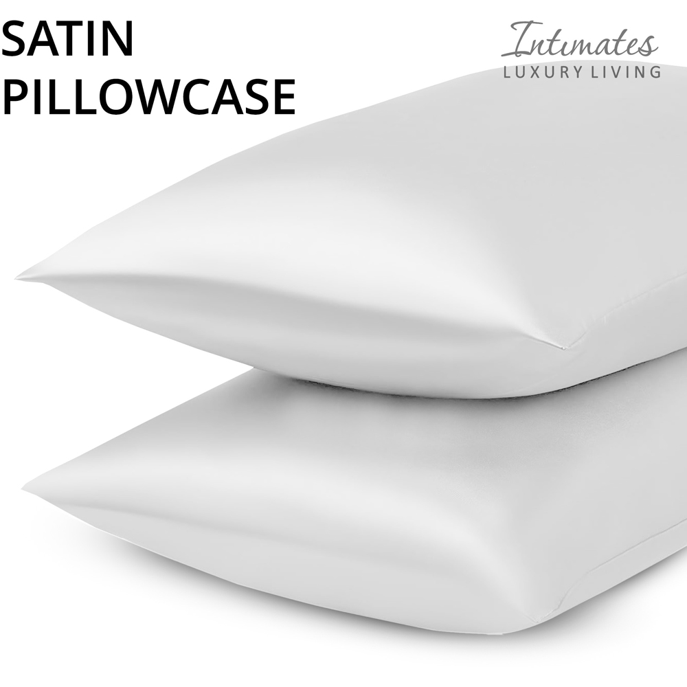 Intimates King Size White Satin Bedding Set Image 5