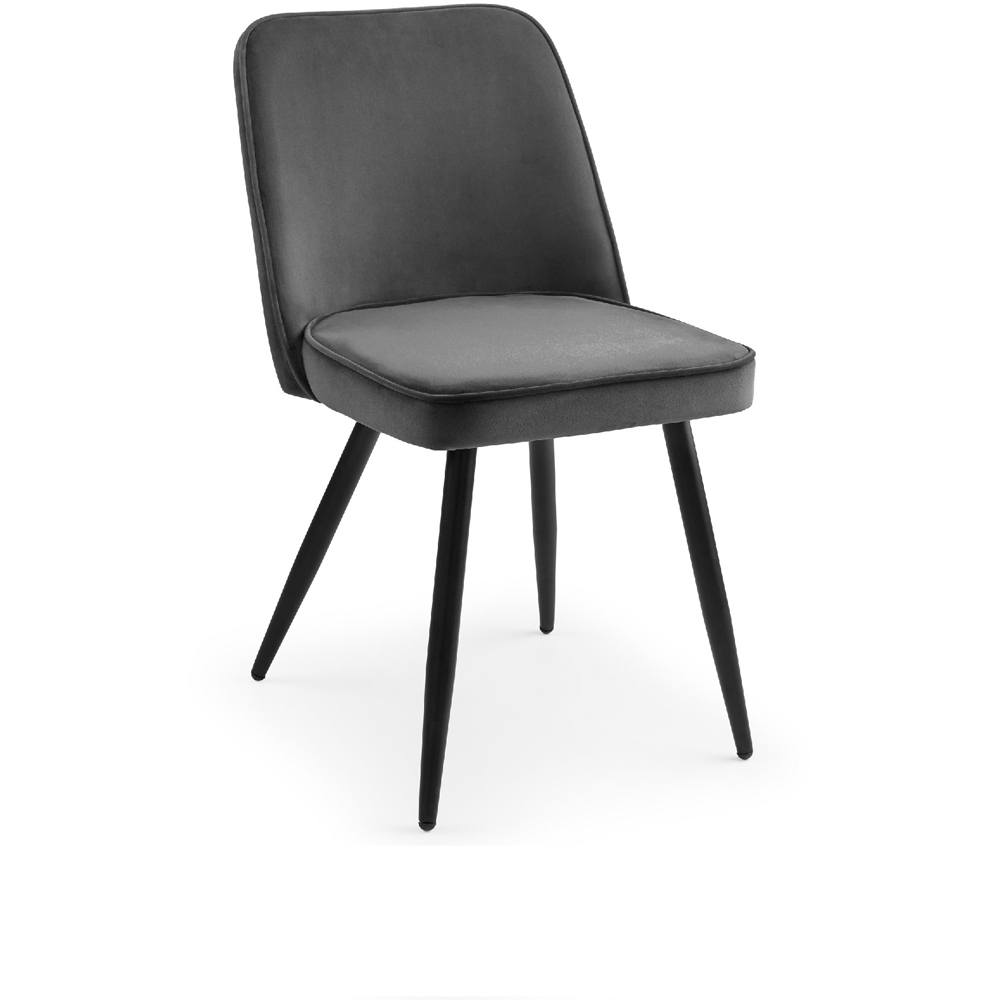 Julian Bowen Burgess Set of 2 Grey Dining Chair Image 3