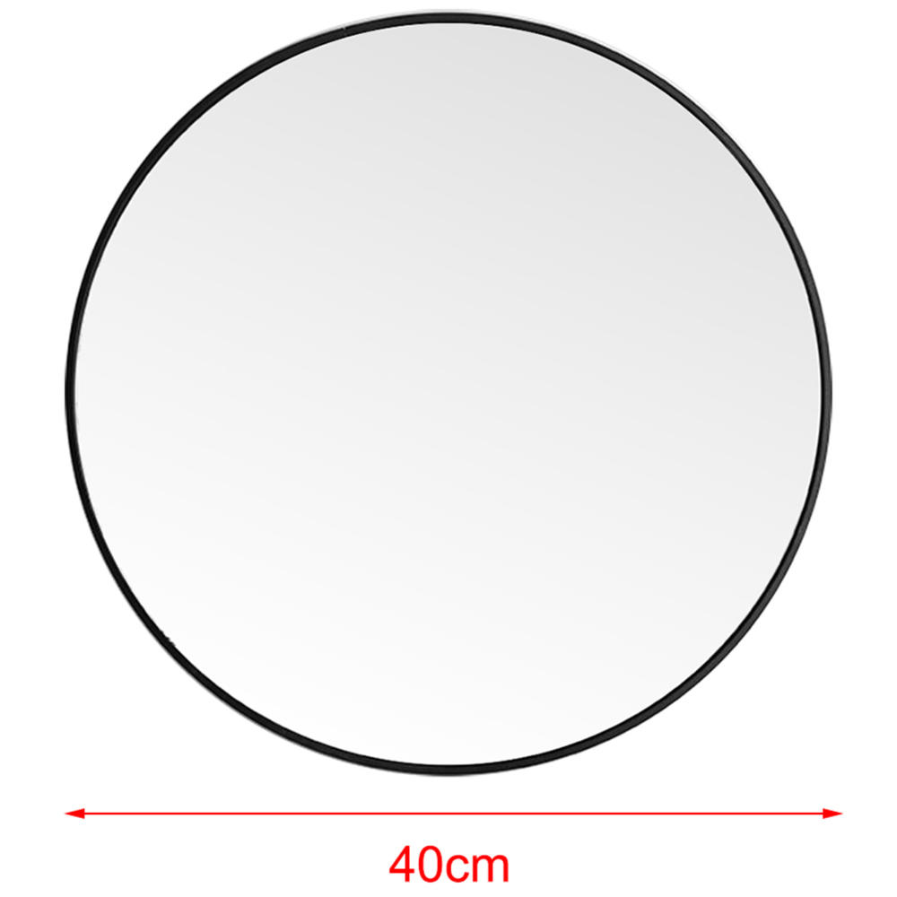 Living and Home Black Frame Nordic Wall Mounted Bathroom Mirror 40cm Image 7