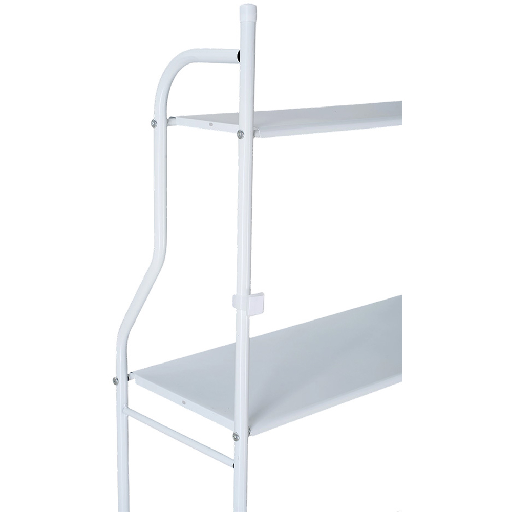 Living and Home 2 Shelf White Over-Washing Machine Storage Rack Image 6