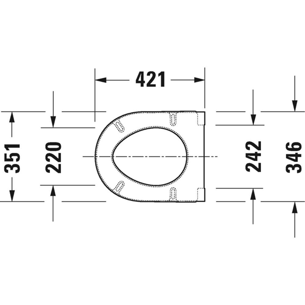 Duravit Starck 3 White Soft Close Toilet Seat and Cover 370 x 431mm Image 2