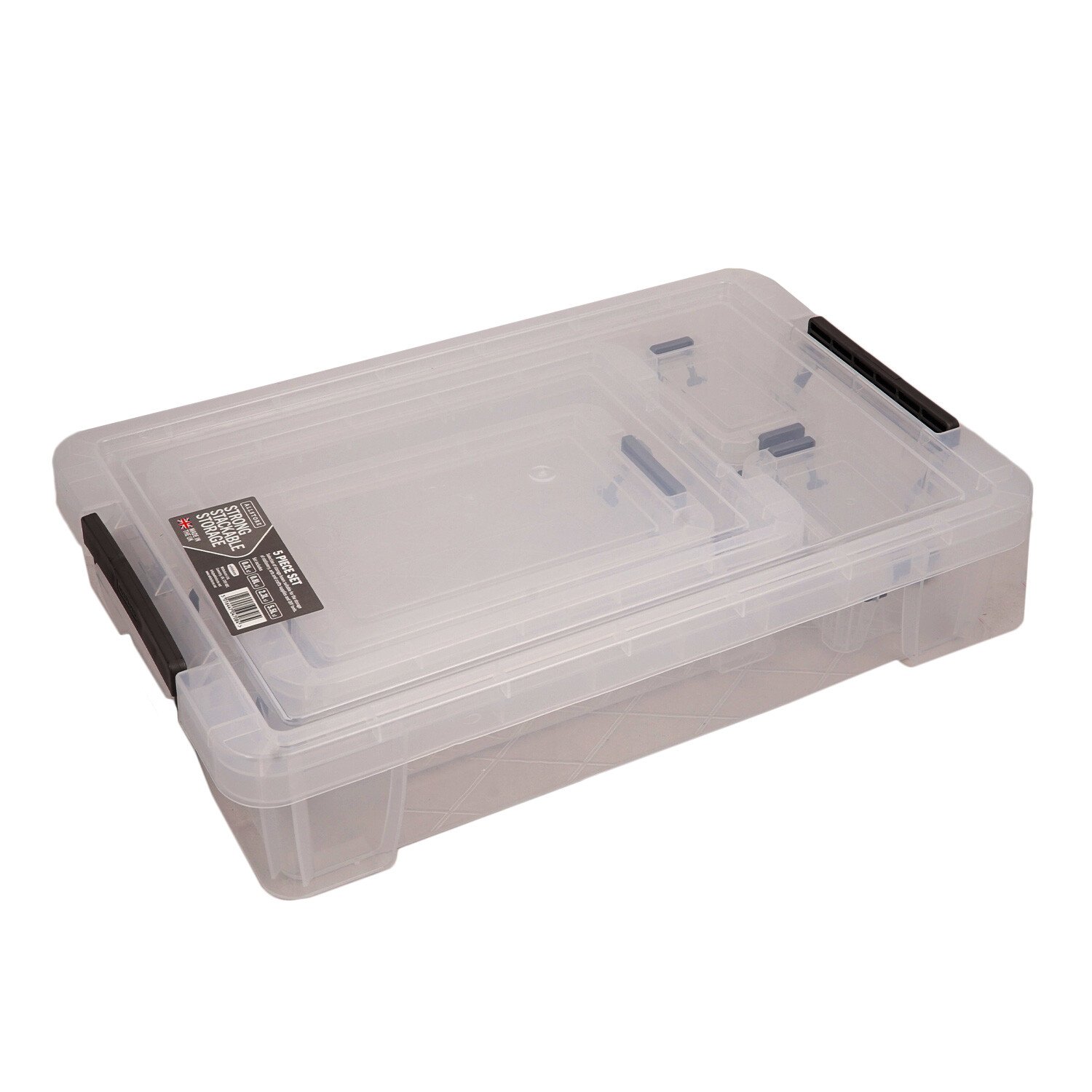 Allstore Clear Storage Box 5 Piece Image 3