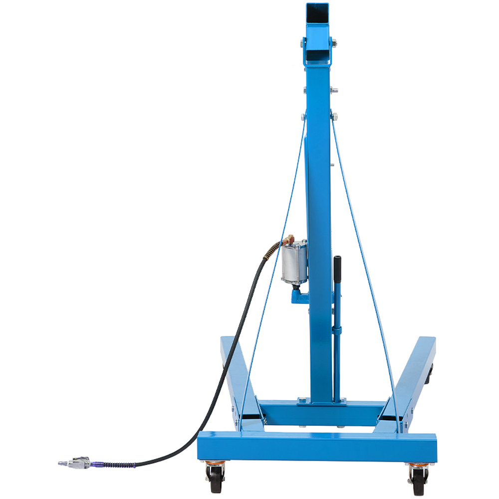 Living and Home Blue Adjustable Boom and Wheels Hydraulic and Pneumatic Engine Crane Image 3