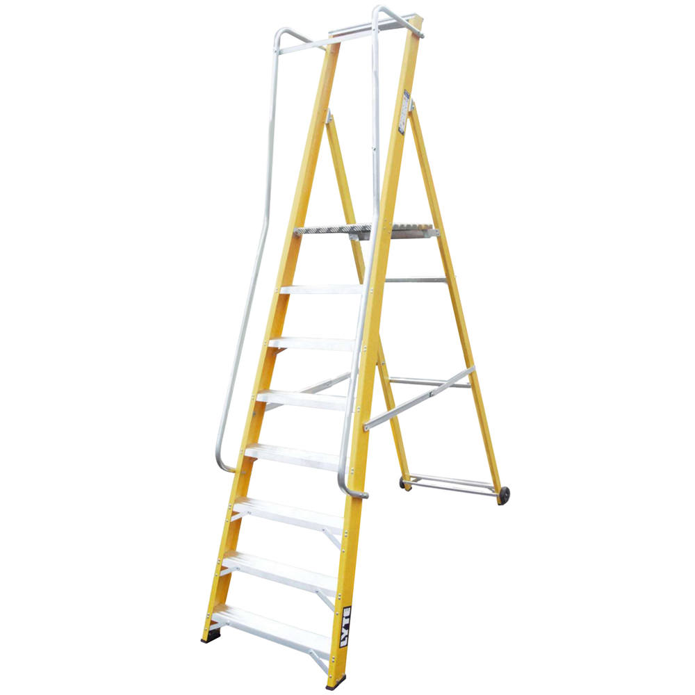Lyte Ladders & Towers EN131-2 Professional Glassfibre 8 Tread Widesteps Image 1