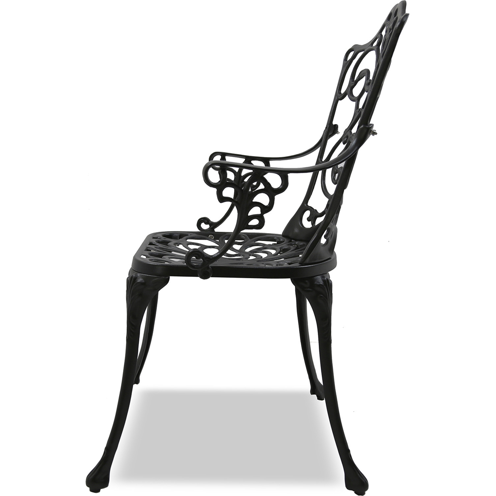 Centurion Supports Tabreez Aluminium 2 Seater Lounge Set Black Image 7