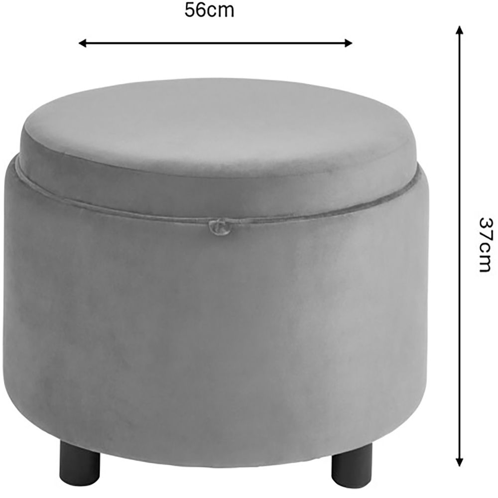 GFW Leylani Midnight Blue Tray Table Storage Stool Image 9