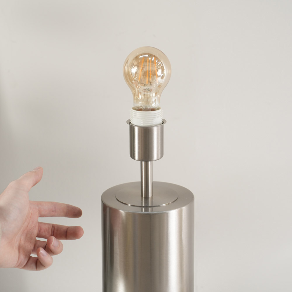 ValueLights Lexy Chrome Touch Table Lamp Base Image 6