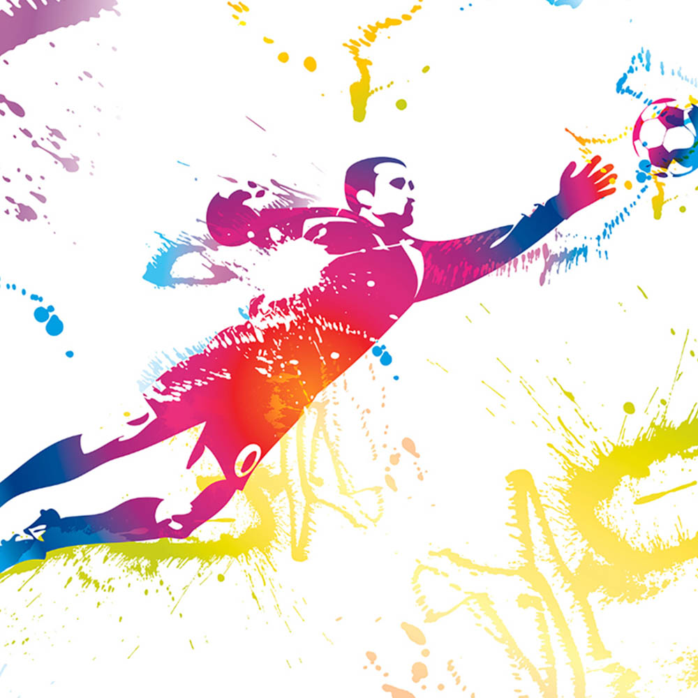 Origin Murals Football Goalkeeper Multicolour Wall Mural Image 2