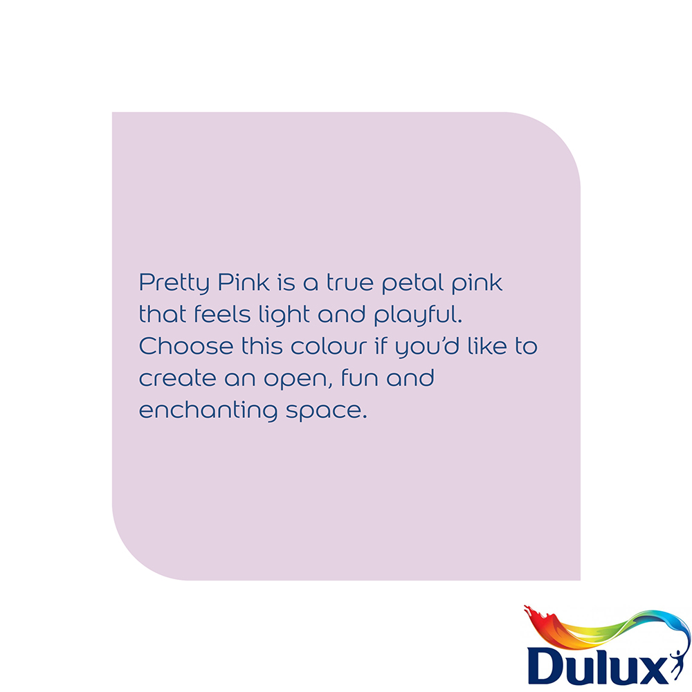 Dulux Easycare Pretty Pink Washable and Tough Matt Emulsion Paint 2.5L Image 7