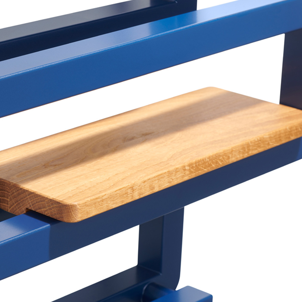 Terma Bookie Oak Wood Towel Rail Shelf 400mm Image 6