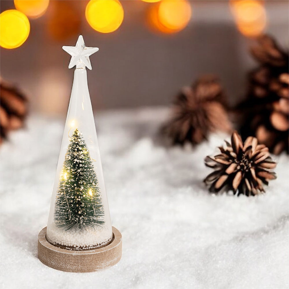 St Helens LED Glass Enclosed Christmas Tree 22cm Image 3