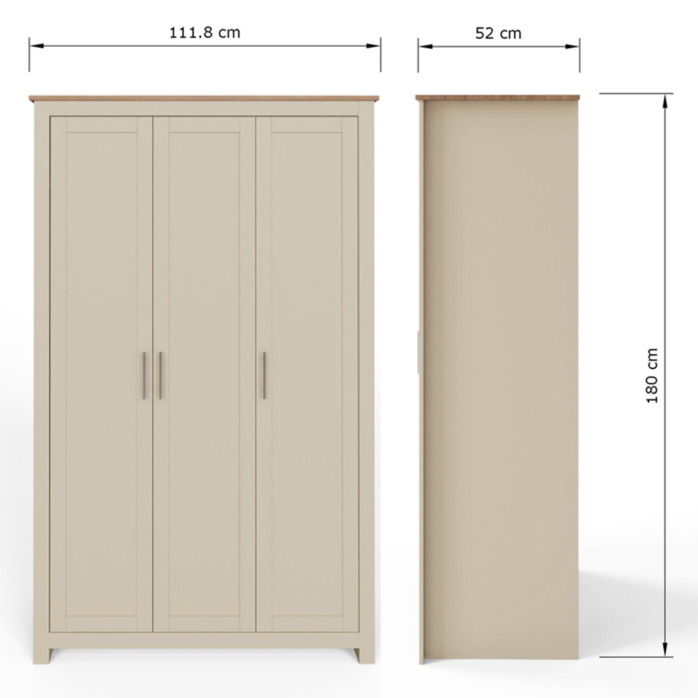 GFW Lancaster Cream 4 Piece Bedroom Furniture Set Image 9