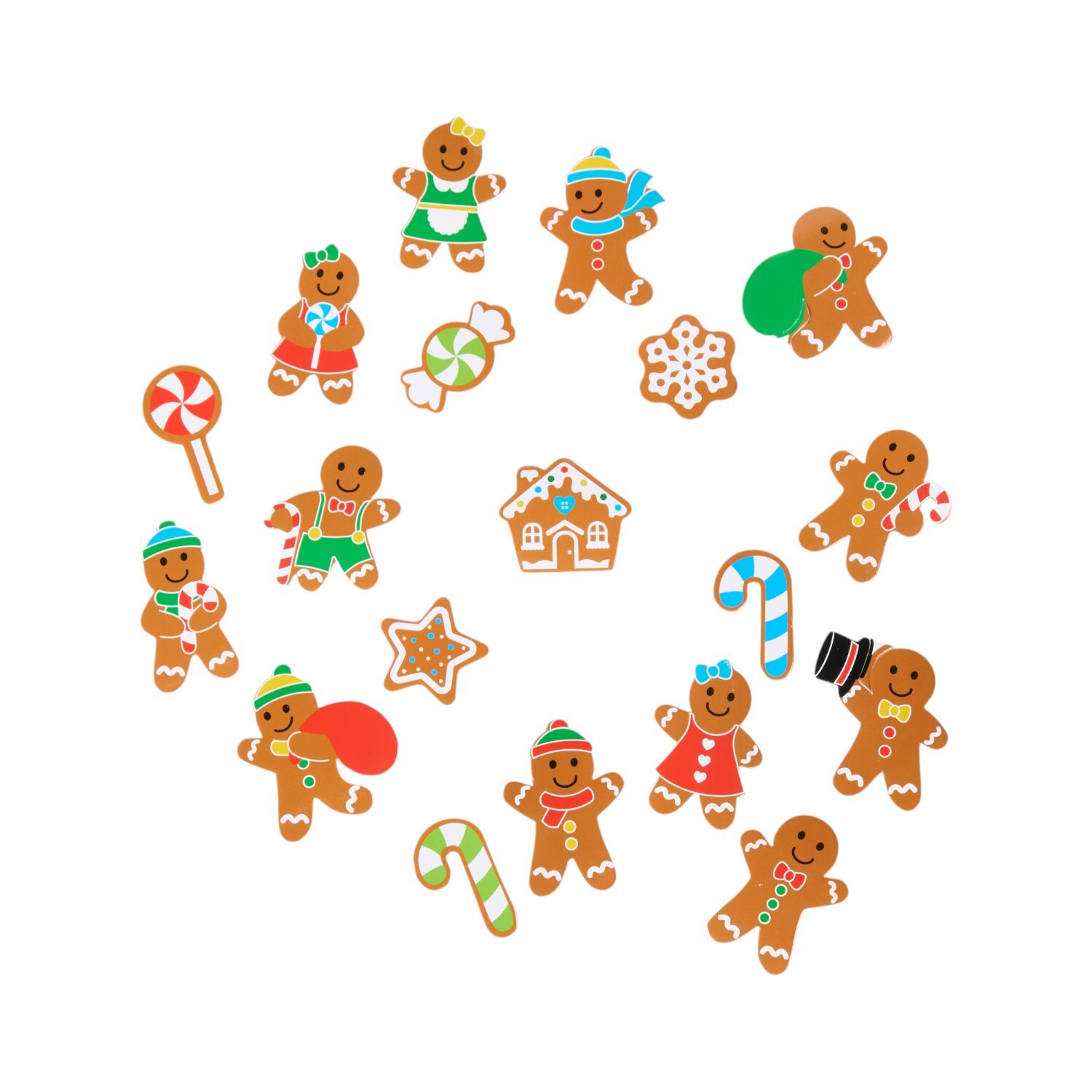 150 Piece Gingerbread Foam Stickers Image 2