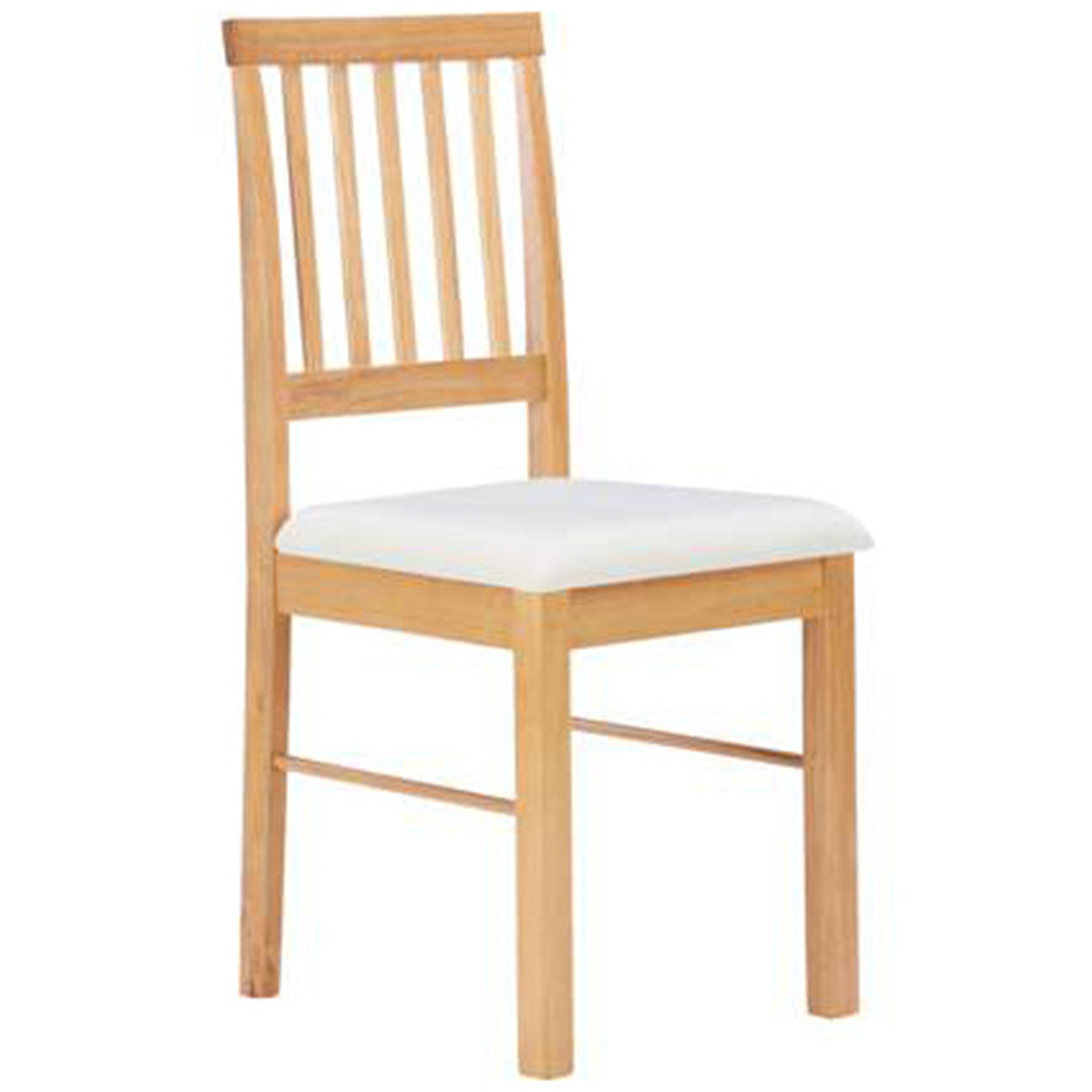 2 Seater Drop Leaf Dining Set Oak and White Image 5