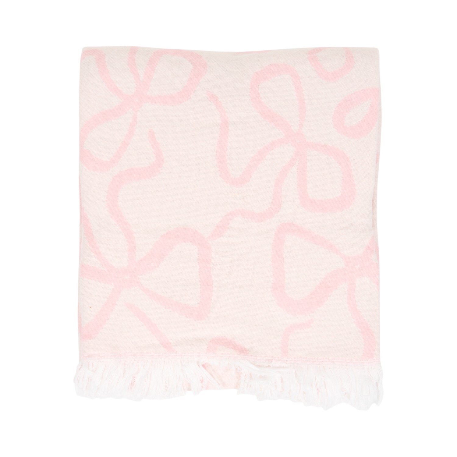 Betsy Bow Woven Throw Pink Image 3