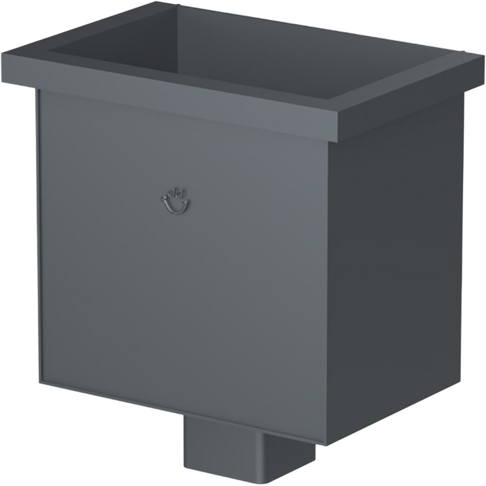Galeco Square Steel Hopper and Downpipe Kit Grey 80mm Image 5