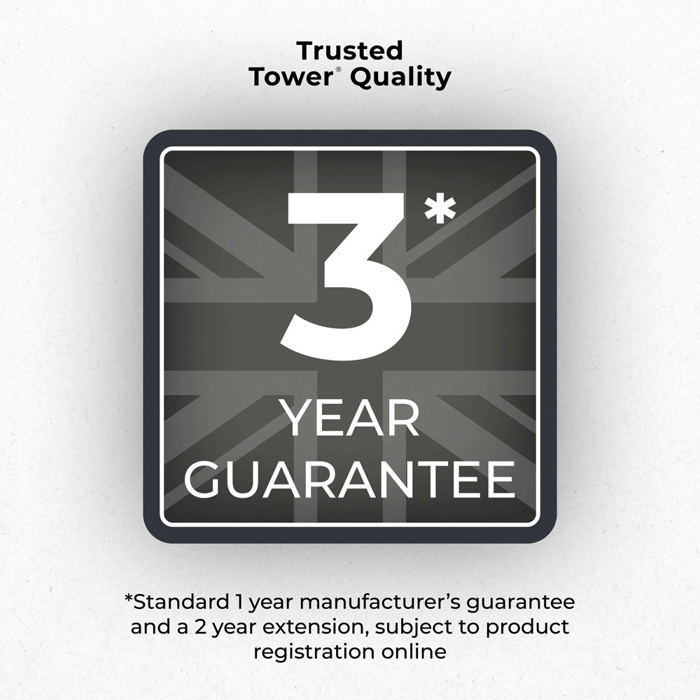 Tower Vortx T17137WHT White Dual Basket Chrome Trim Digital Air Fryer 8.5L Image 8