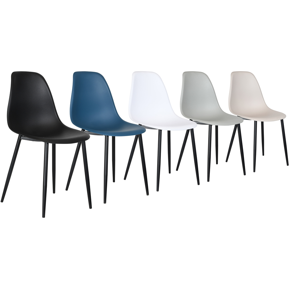 Core Products Aspen Set of 2 Blue and Black Curved Dining Chair Image 6