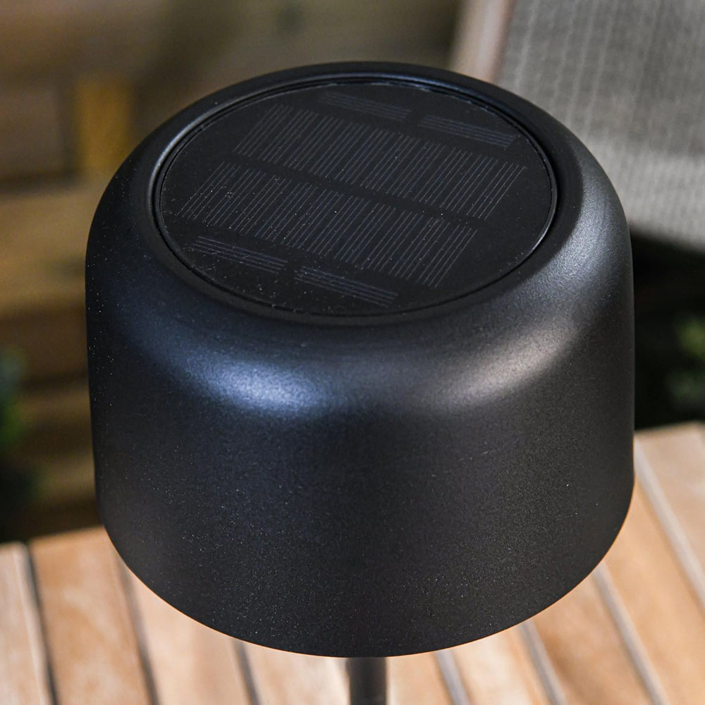 Garden Gear Onyx Black Outdoor Solar Table Lamp 2 Pack Image 4