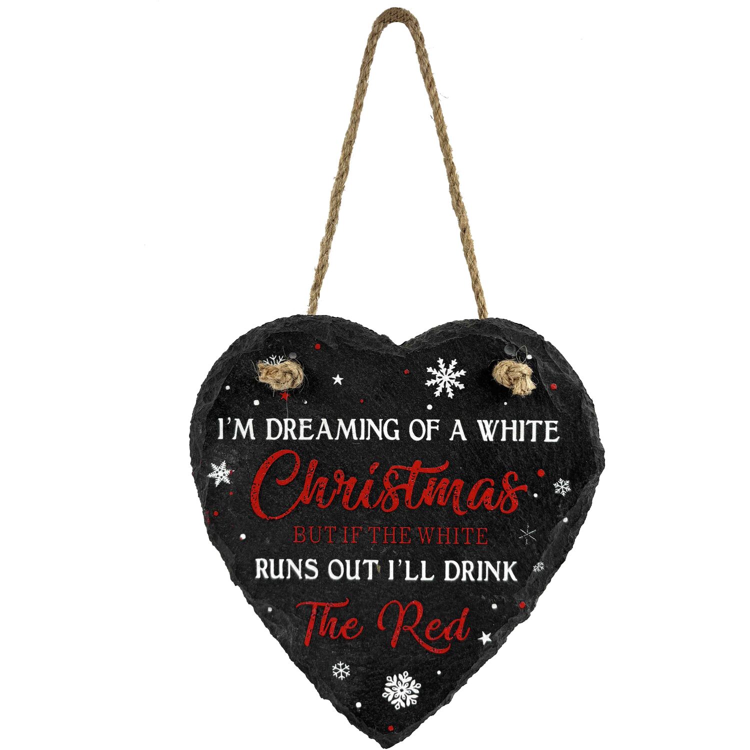Dreaming Of A Wine Christmas Slate Sign - Grey Image 1
