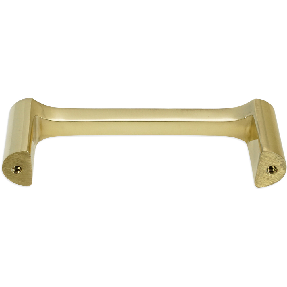Spira Brass Tulip Polished Brass Cabinet Pull Handle 115mm Image 4