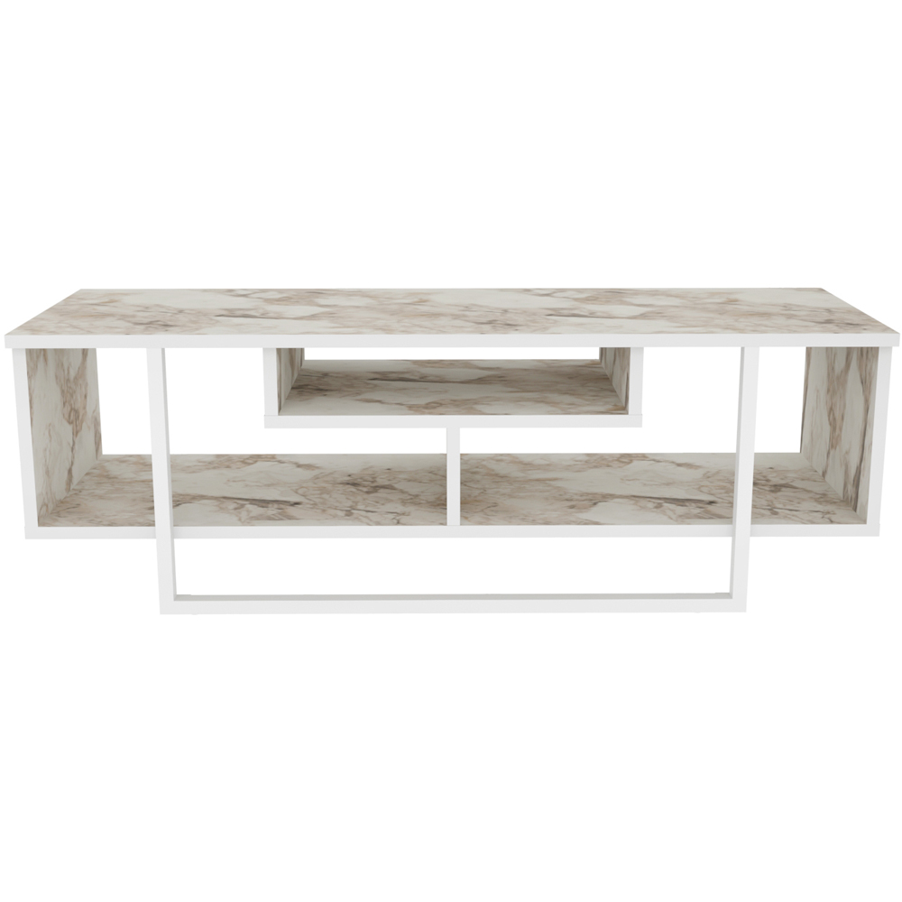 Decorotika Asal Ephesus and White Wide TV Unit Image 6